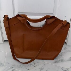 Madewell NWT Brown Leather Tote Bag